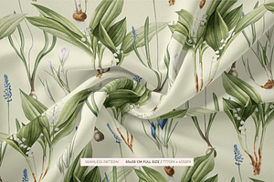 SPRING FLOWERS SEAMLESS PATTERNS