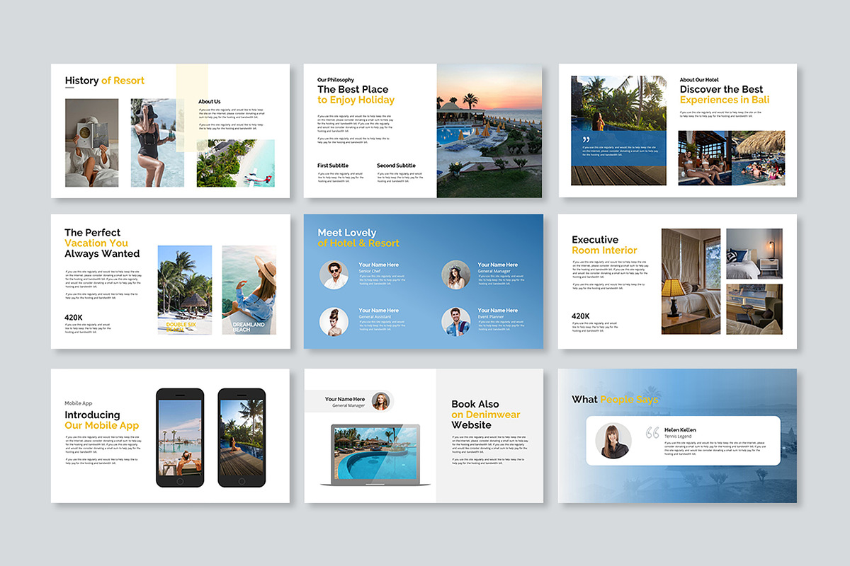 Hotel & Resort Presentation Template, a Presentation Template by Slide_Genius1 (Photo 5 of 6)