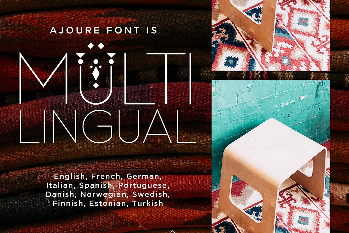 Ajoure - Folk Art Logo Font Family, a Sans Serif Font by Struvictory.art (Photo 4 of 10)