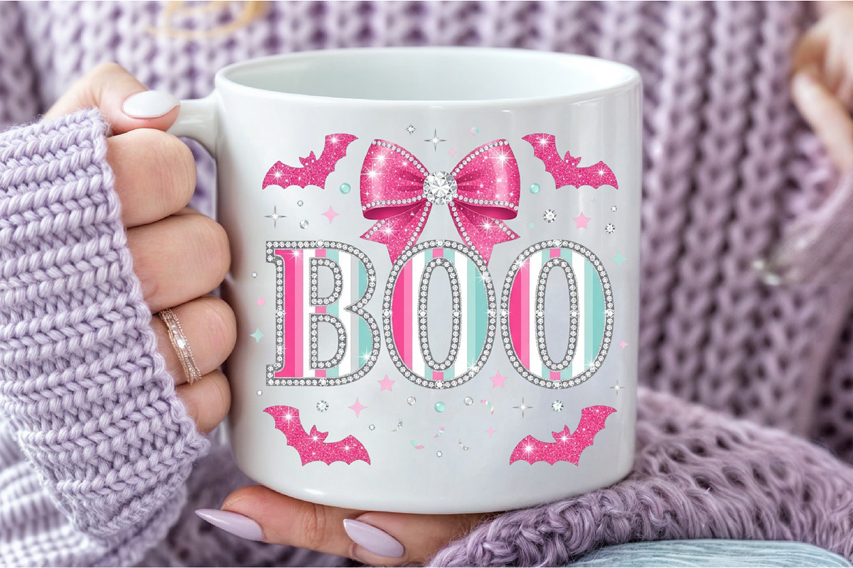 Pink Boo Halloween PNG, a Seasonal Illustration by DreamCafeArt (Photo 7 of 7)
