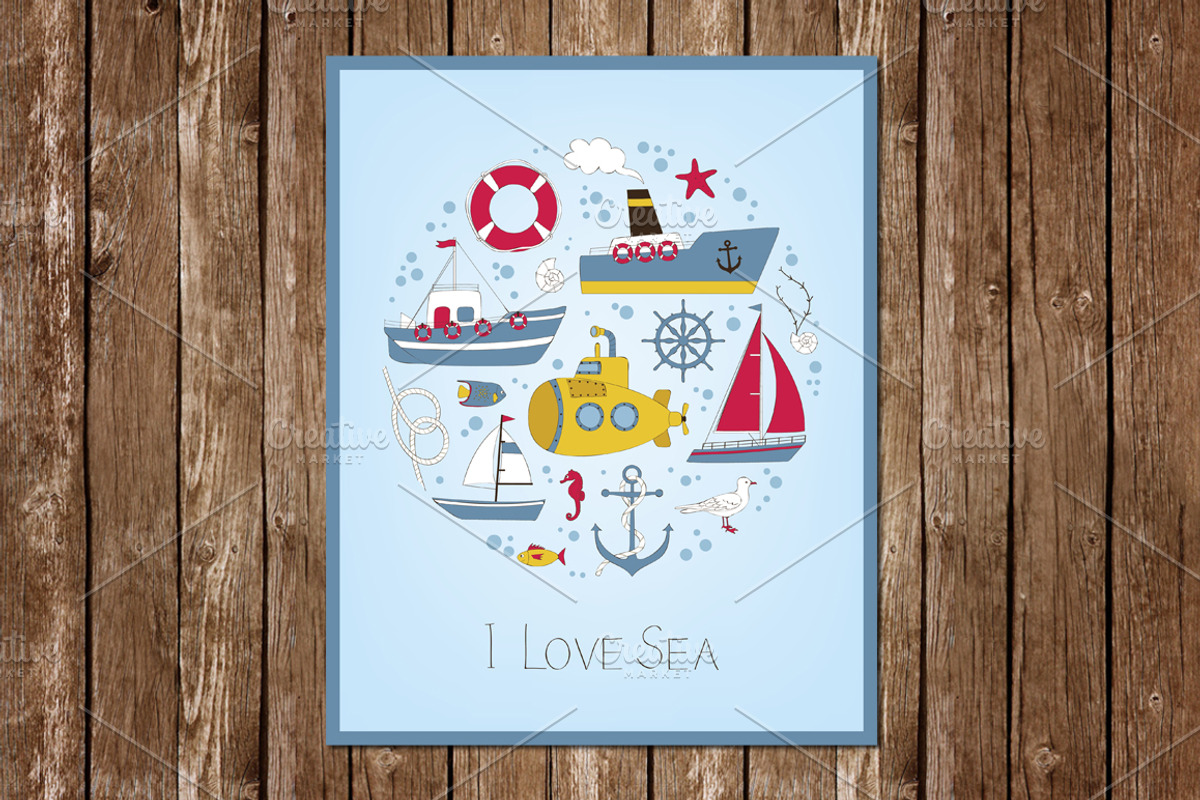 Nautical Collection, a Background Graphic by Alina Tsesarskaya (Photo 2 of 4)