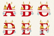 Christmas Clip Art Alphabet Letters, an Illustration by DreamCafeArt (Thumbnail 2 of 7)