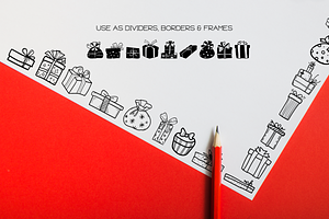 Gift Box Doodles - Dingbats Font