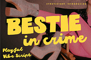 Bestie In Crime Playful Vibe Script, a Script Font by Struvictory.art (Thumbnail 1 of 10)