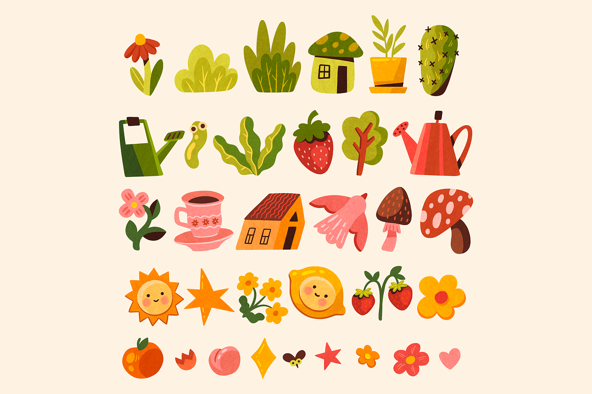 Cute Summer Clipart - Kids Set, an Object Illustration by Moon House Shop (Photo 5 of 6)