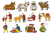 eid al adha hand drawn set, a Seasonal Illustration by foxndeer (Thumbnail 2 of 4)