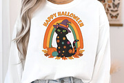 Happy Halloween Cat with Rainbow PNG, an Illustration by Craft Nest (Thumbnail 2 of 6)