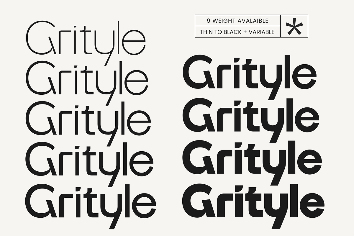 Grityle, a Sans Serif Font by zeenesia (Photo 2 of 16)