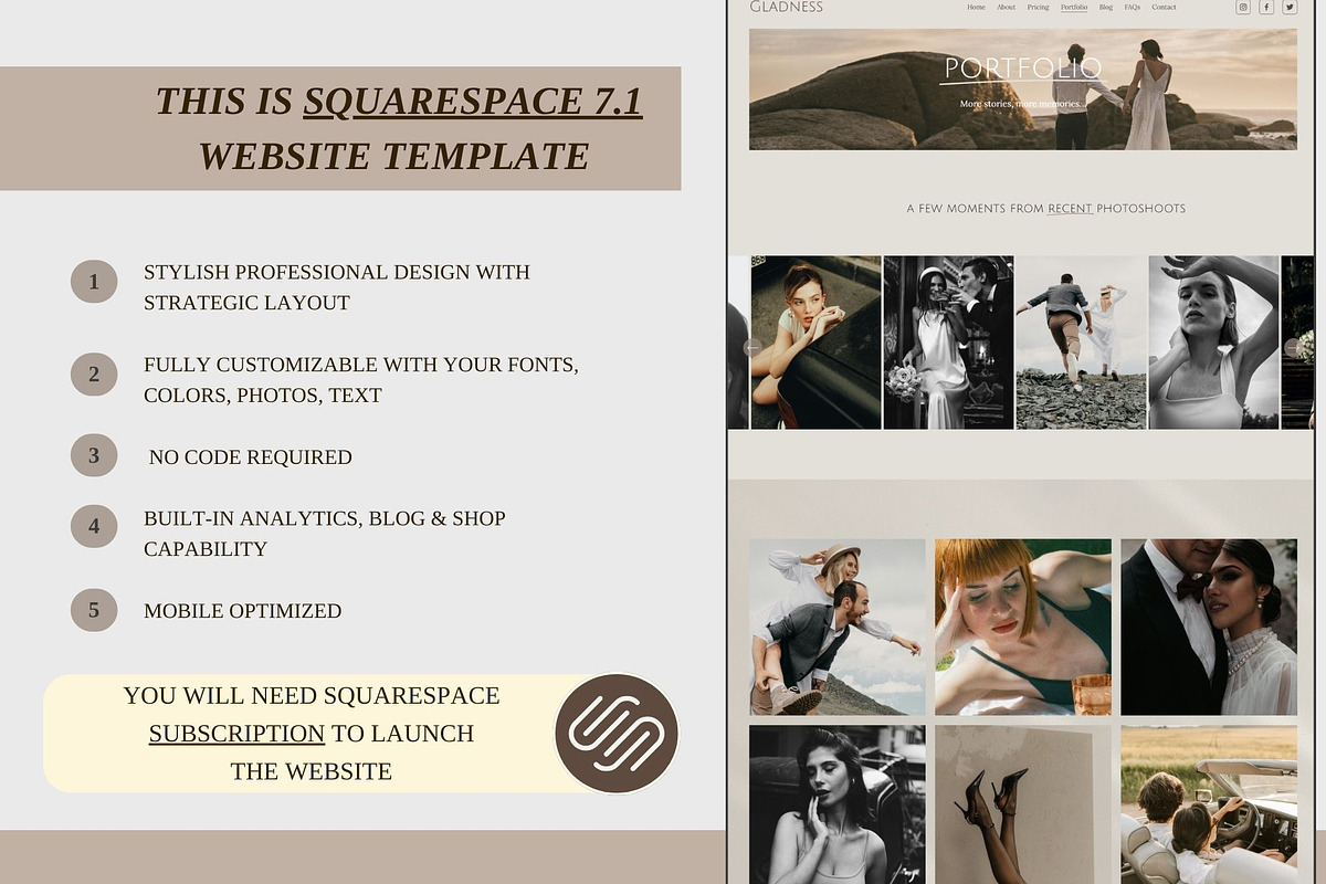 SquareSpace Website Template Photo, a Squarespace Template by Almadrava (Photo 3 of 10)