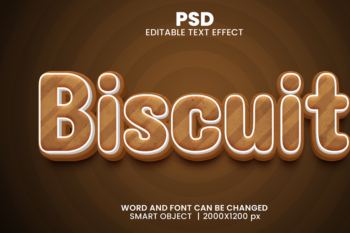 Biscuit Editable Text Effect Style, an Action Add-On by bdrobin (Photo 2 of 2)