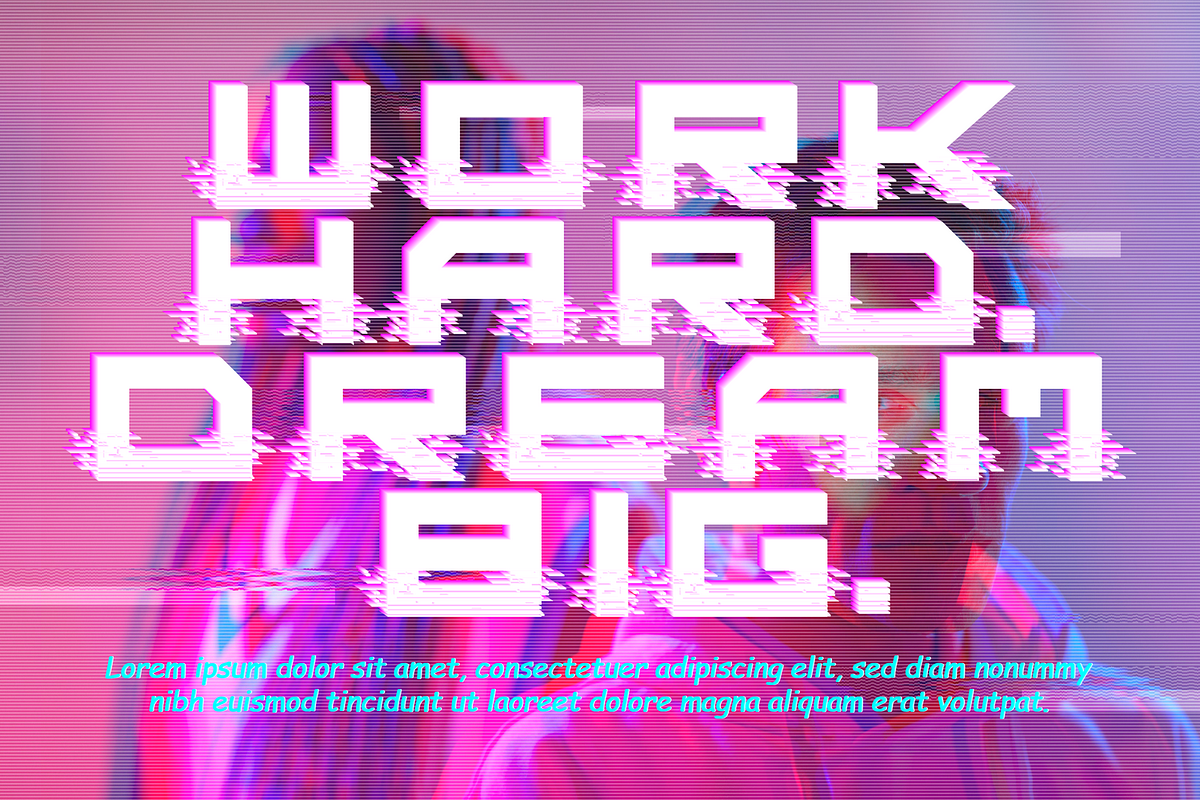 Digital Glitch Font, a Font by 177Studio (Photo 2 of 7)