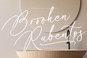 Brooken Rubentos, a Script Font by Integritype Studio (Thumbnail 1 of 15)