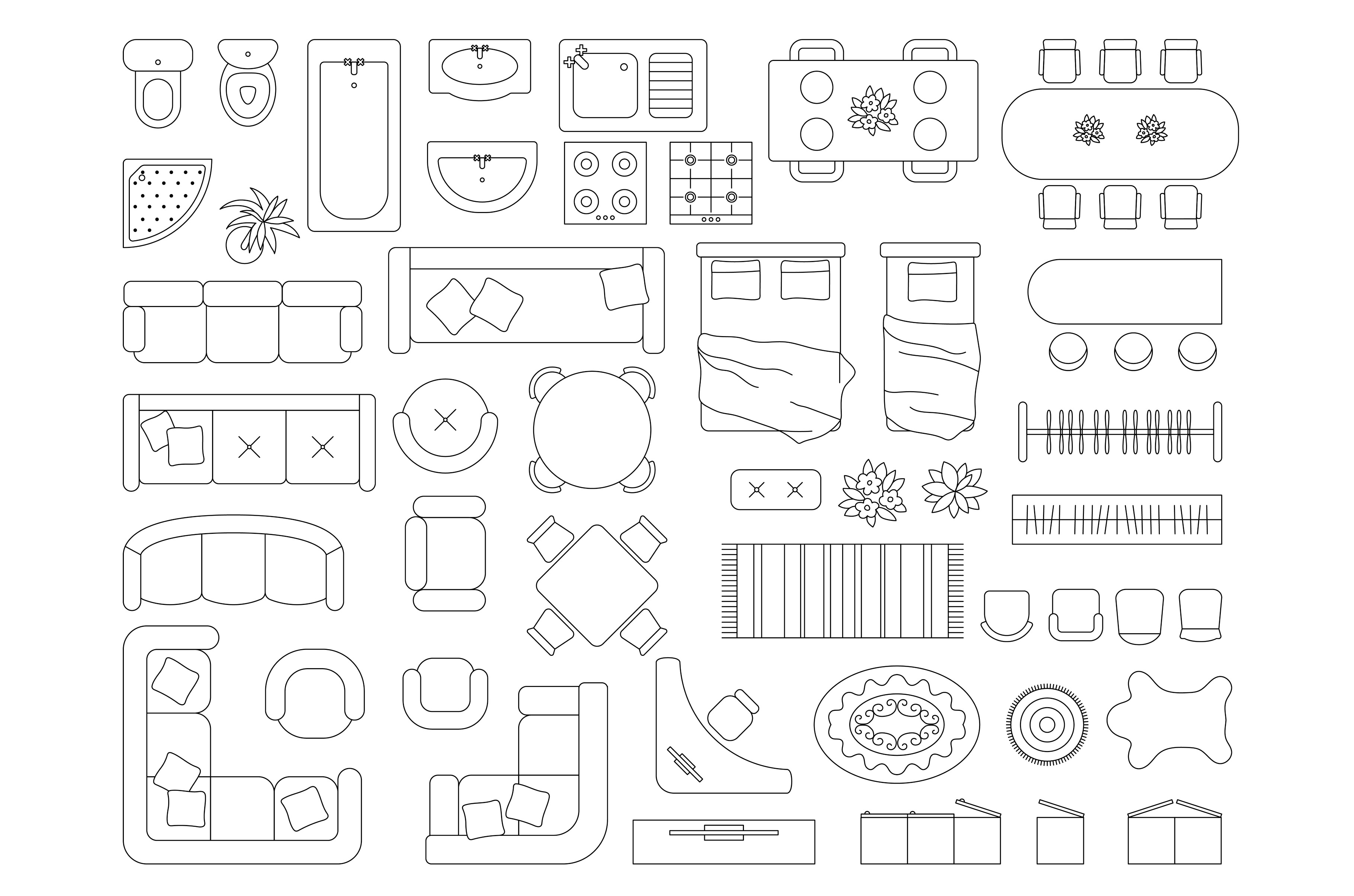 Furniture top view. Planning, a Background Graphic by Onyx