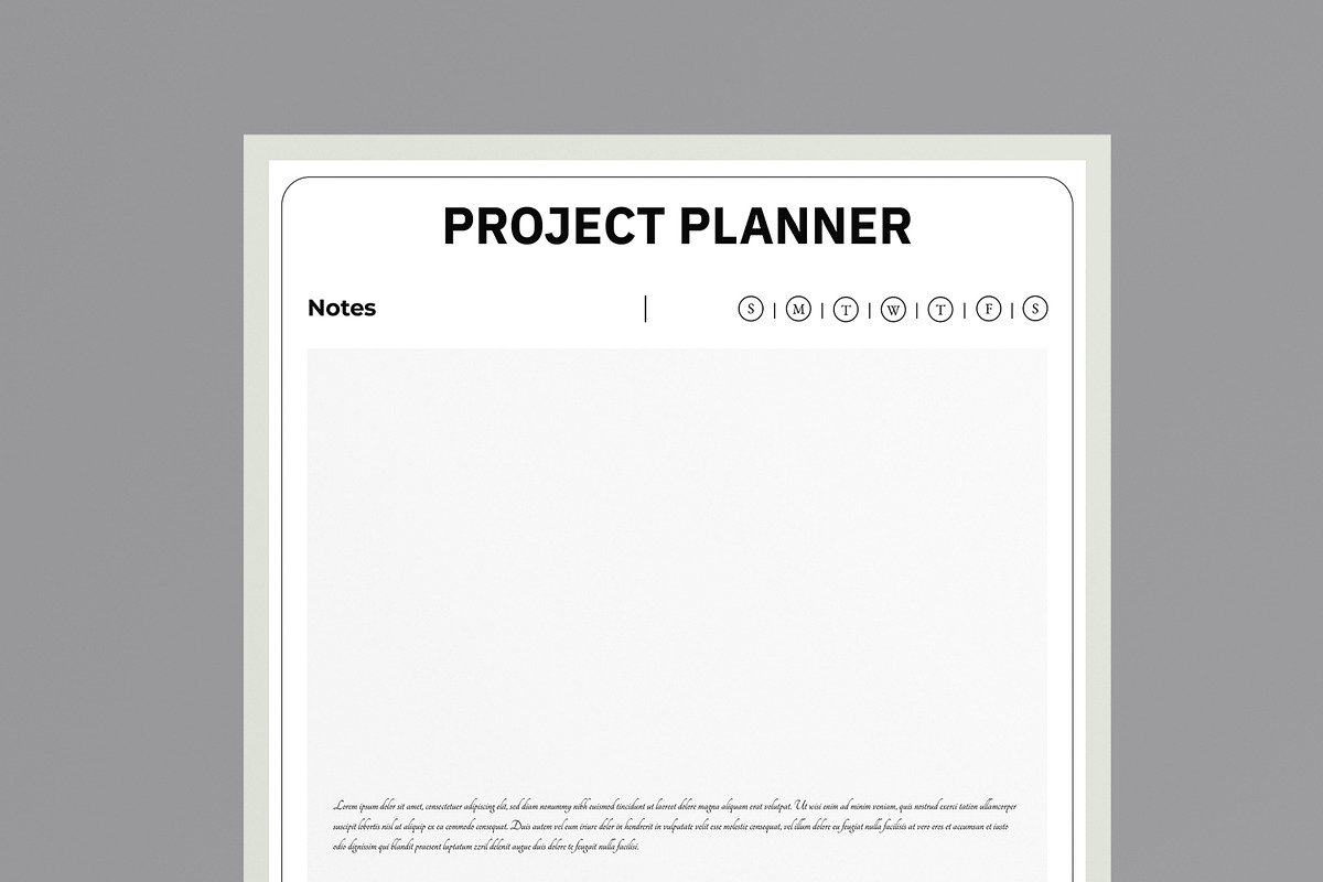 Project Planner Template Design, a Stationery Template by MightyDesign (Photo 4 of 8)