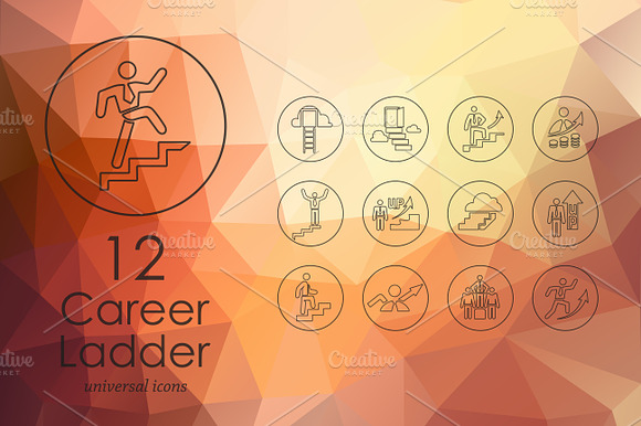 12 Career Ladder Icons