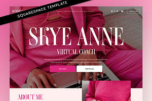 Bold Pink Faceless Coaching Template, a Squarespace Template by Template Twist Shop
