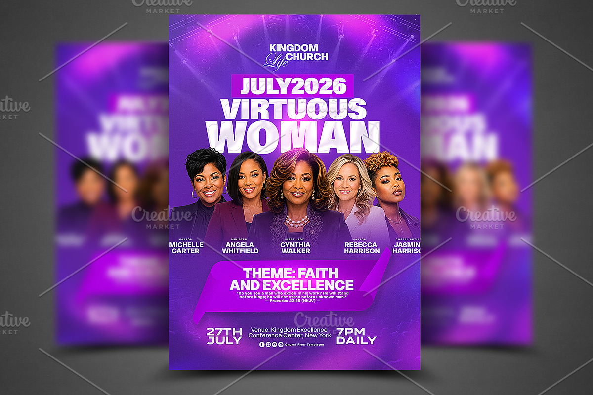 Virtuous Women Conference Flyer Temp, a Social Media Template by church flyer templates (Photo 4 of 10)