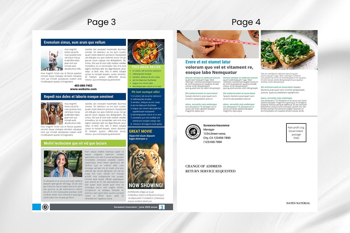 Canva newsletter template for business preview 8