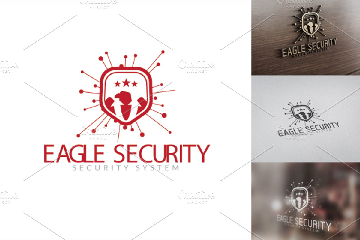 Security System Logos, a Branding & Logo Template by Kayytechin Shop