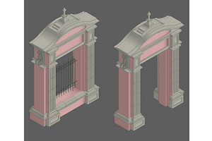 Vector isometric Gate portal, an Object Illustration by piter.goskov