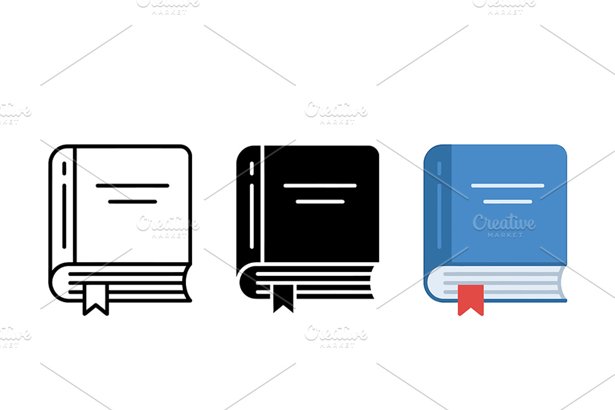 Bookmarked Book Vector Graphic, a Solid Icon by Artonix (Photo 2 of 2)
