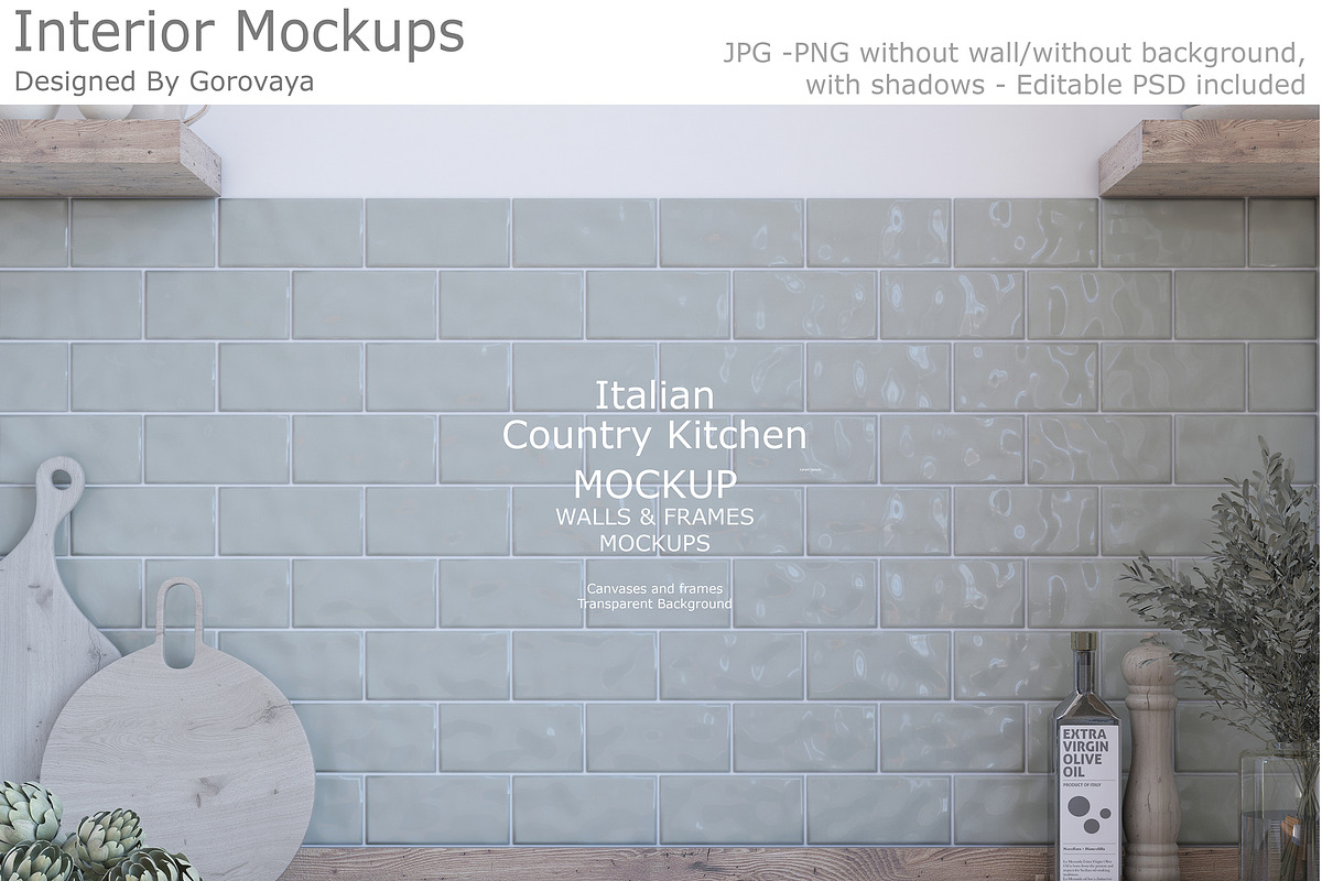 Interior Mockup, Italian Kitchen, a Product Mockup by Designed By Gorovaya (Photo 1 of 8)