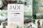JADE Green watercolor backgrounds, a Texture Graphic by Yuliya Derbisheva (Thumbnail 1 of 13)