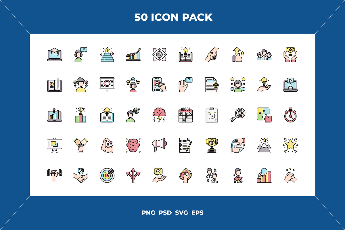 Mentoring and training icons, an Outline Icon by Wencory (Photo 1 of 2)