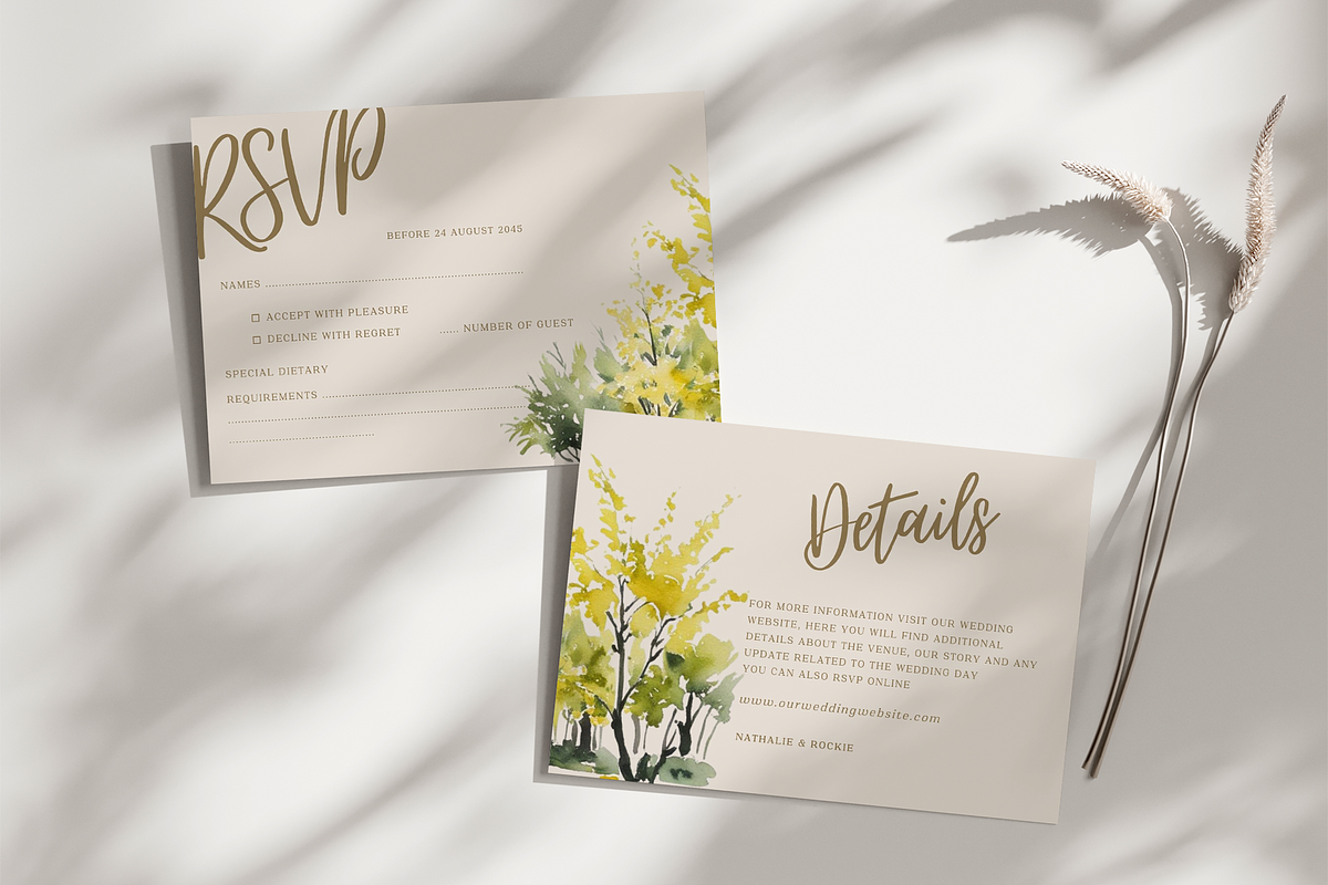 Rustic Landscape Wedding Invitation, an Invitation Template by kin9candra (Photo 5 of 8)