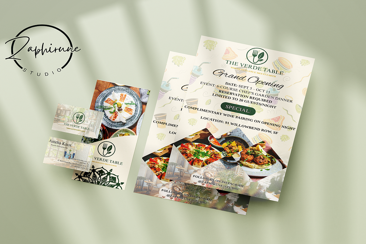 Restaurant Branding Kit, a Branding & Logo Template by Zaphirune_Studio (Photo 1 of 6)