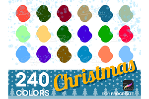 240 Procreate Christmas Color Palett