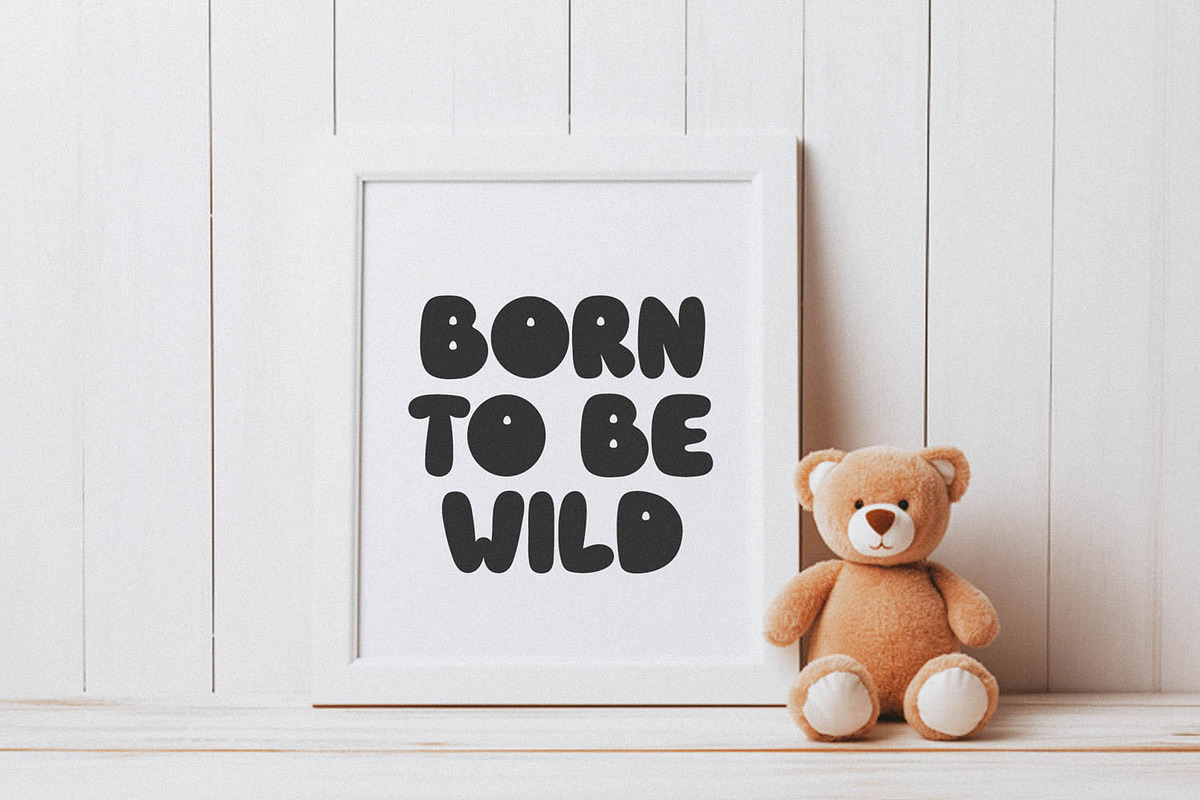 Cool Berry Lovely Bubble Font, a Handwritten Font by BarcelonaShop (Photo 6 of 10)