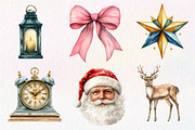 Vintage Drawing Christmas Clipart, an Illustration by Dream Creation (Thumbnail 3 of 7)