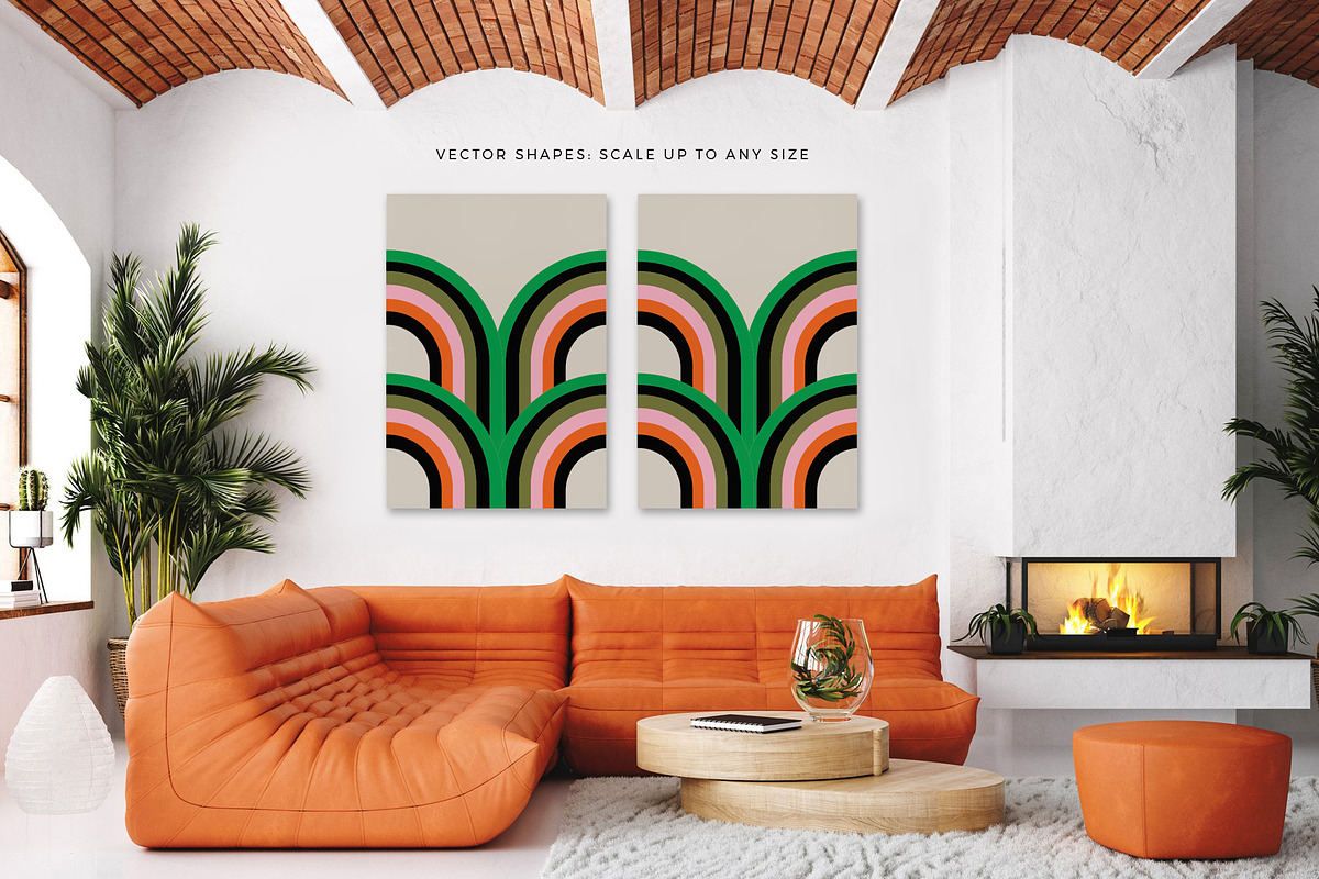 Curvy Abstract Geometric shapes, a Pattern Graphic by Mazarine Silver (Photo 7 of 9)