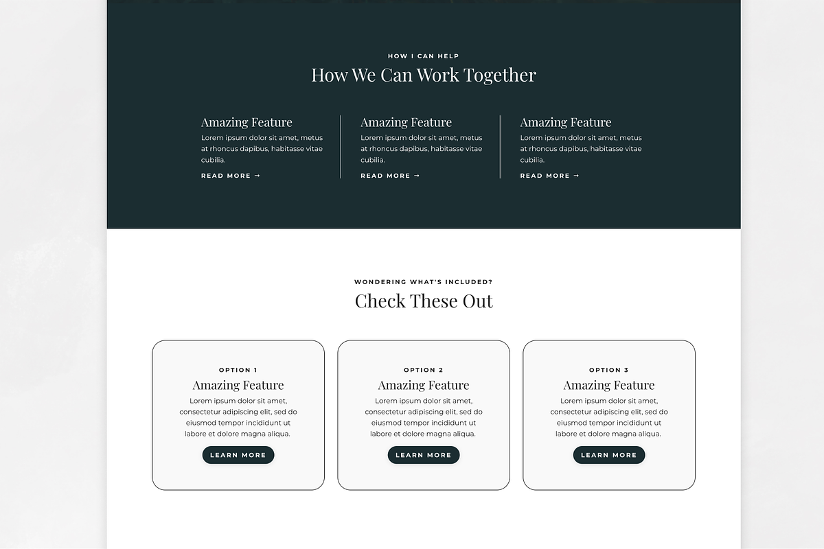 Sawyer Full Kajabi Theme, a Websites & App Template by Afton Negrea (Photo 6 of 12)