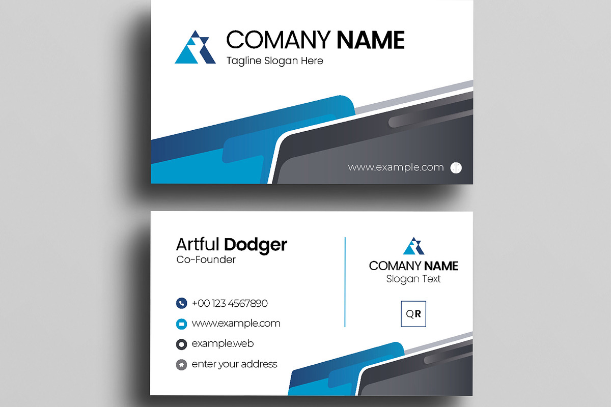 Company Business Card Template, a Business Card Template by MightyDesign (Photo 3 of 6)