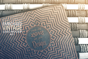 Elegant Embossed Vintage Logo Mockup