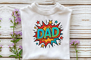 DAD Comic Style Sublimation PNG, an Illustration by DreamCafeArt (Thumbnail 3 of 7)