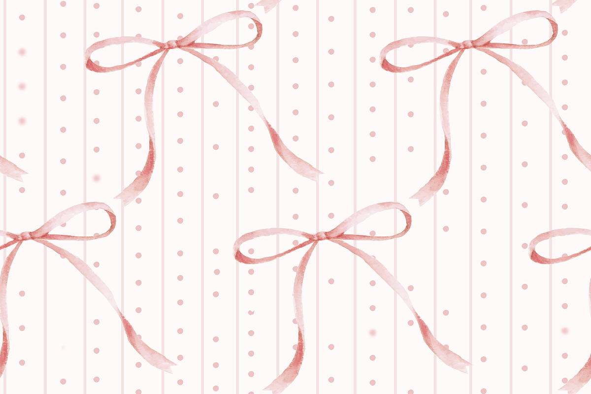 Lottie's Lace Pink Bows Set of 6, a Pattern Graphic by Amy Lynn Grover (Photo 1 of 6)