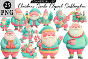 Christmas Santa Clipart Sublimation, an Illustration by Daily.Designs (Thumbnail 1 of 5)