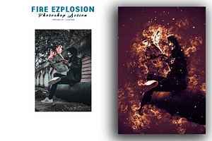 Fire Ezplosion Photoshop Action