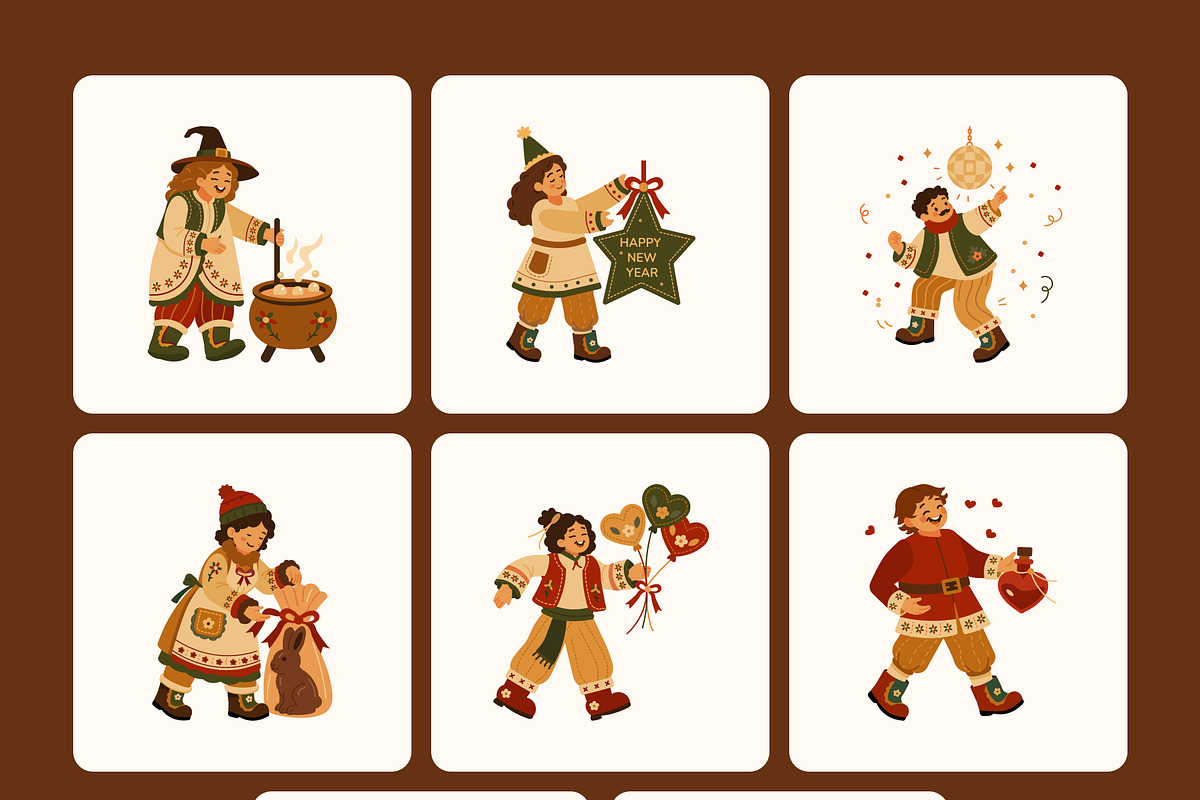 80 Holiday Flat Illustrations Bundle, a Seasonal Illustration by Prosymbols (Photo 11 of 12)