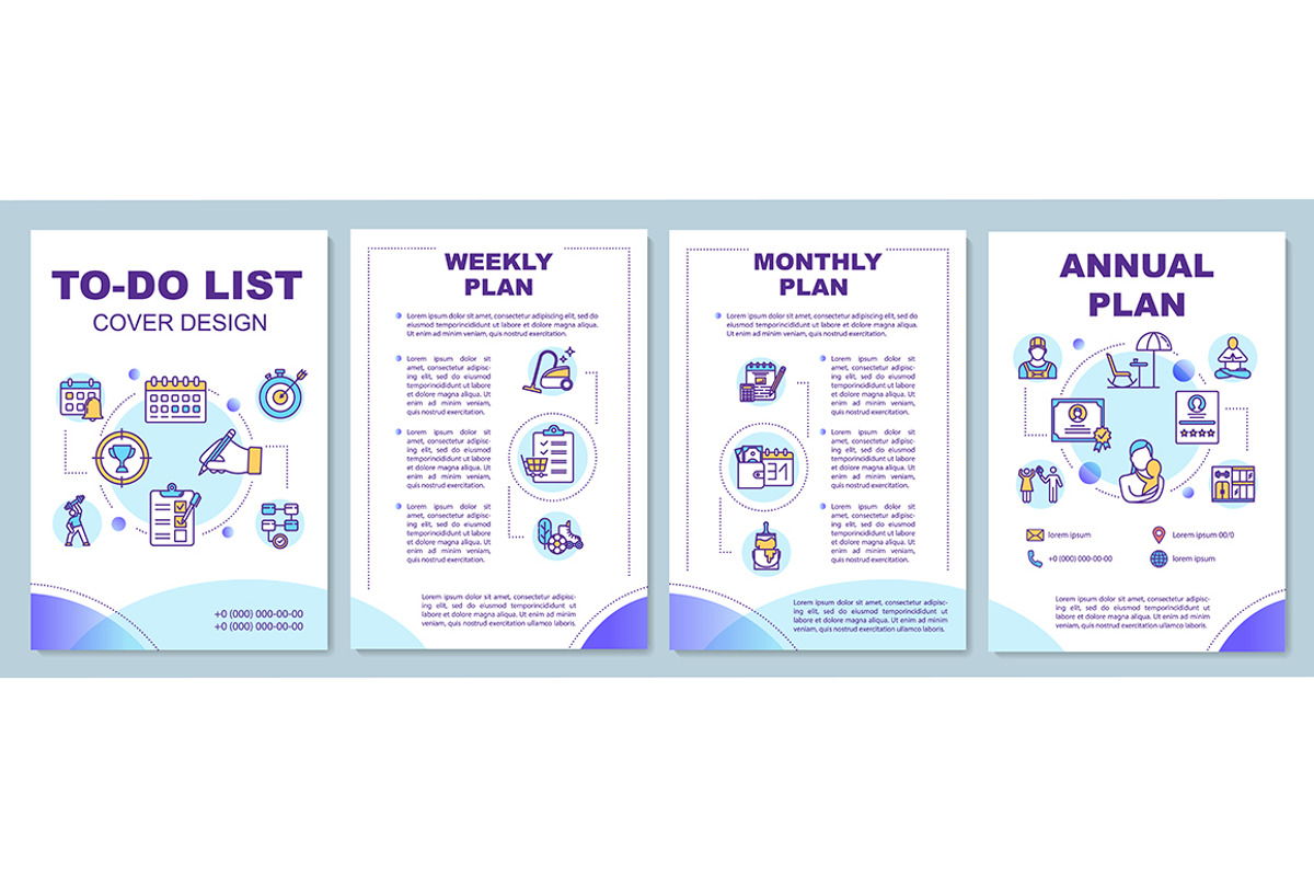 To do list brochure template, a Brochure Template by IMG visuals icons