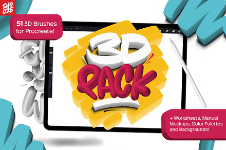 3D Pack — 3D Brushes For Procreate