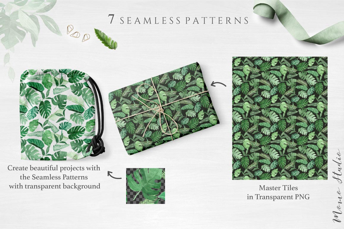 Botanica Watercolor Greenery Leaves, a Decorative Illustration by Momo Studio (Photo 12 of 16)