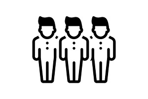 Peoples folk solid icon, a Solid Icon by Creative priyanka