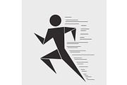 Running man. Stylish design, an Outline Icon by RODINA (Thumbnail 1 of 3)