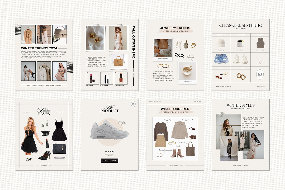 Fashion Blogger LTK Canva Template, a Social Media Template by Deb Creative Studio (Photo 5 of 9)