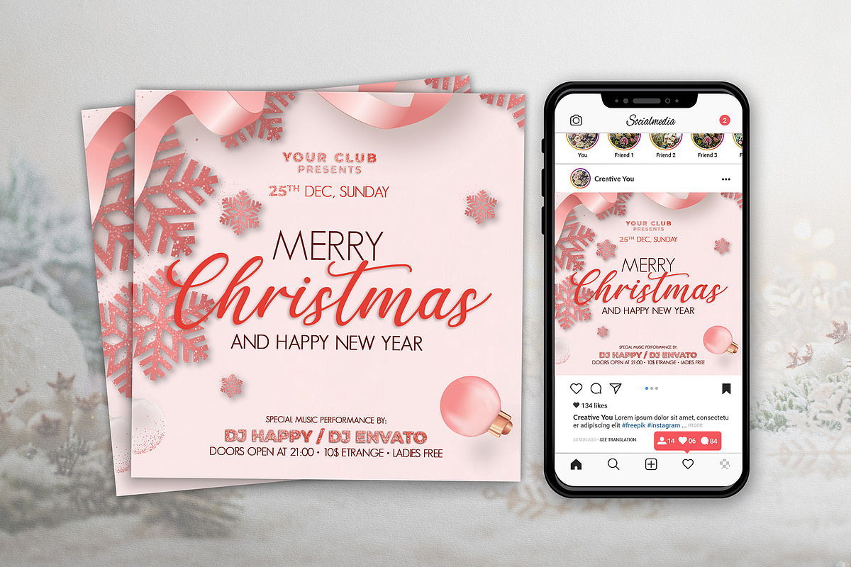 Christmas Party Flyer, a Flyer Template by DesignDevisers (Photo 5 of 8)