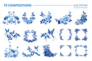 Imperial Blue Ornament – Watercolor, an Object Illustration by CreativeValuation (Thumbnail 3 of 11)